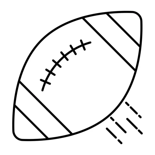 Icono Del Fútbol Americano Diseño Lineal Rugby — Vector de stock