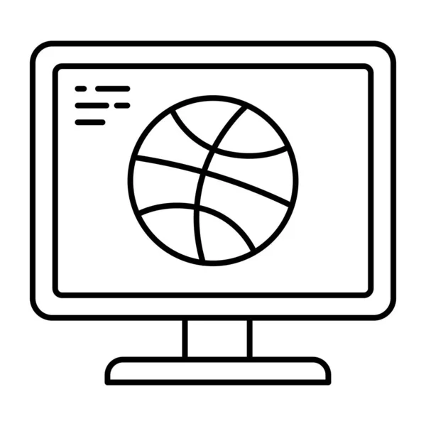 Концептуальний Іконка Дизайну Онлайн Спортивного Каналу — стоковий вектор