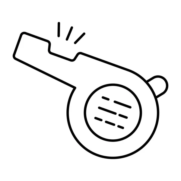 Shrill Sound Icon Linear Design Whistle — Stock Vector