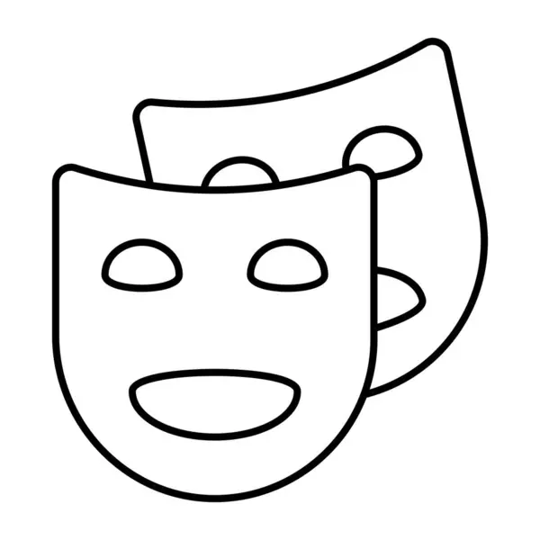 Glückliche Gesichter Maske Theater Masken Symbol — Stockvektor