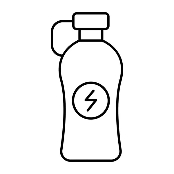 ウォーターボトルの編集可能なデザインアイコン — ストックベクタ