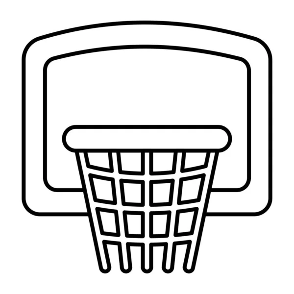Icono Aro Baloncesto Estilo Editable — Vector de stock