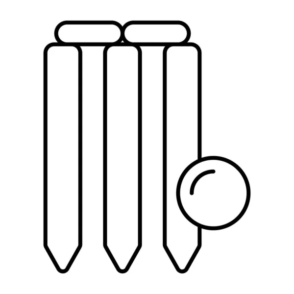 Fantastisk Design Ikon Cricket Wicket — Stock vektor