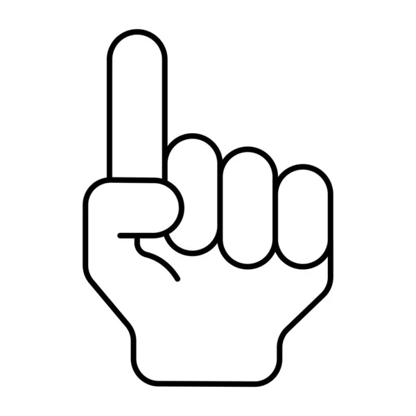 Conceptual Linear Design Icon Pointing Finger — Stock Vector