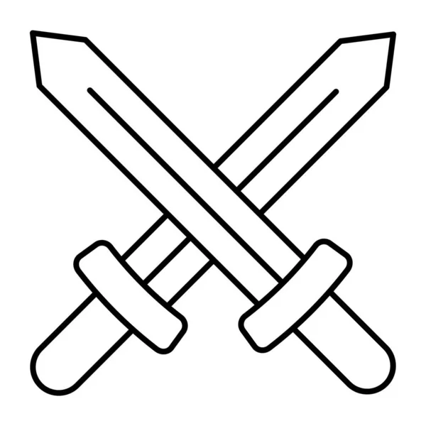 Koncepcja Narzędzia Bitwy Ikona Wektor Projektowania Krzyżówek — Wektor stockowy