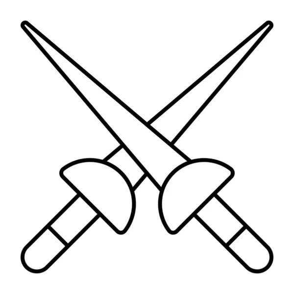 Koncepcja Narzędzia Bitwy Ikona Wektor Projektowania Krzyżówek — Wektor stockowy
