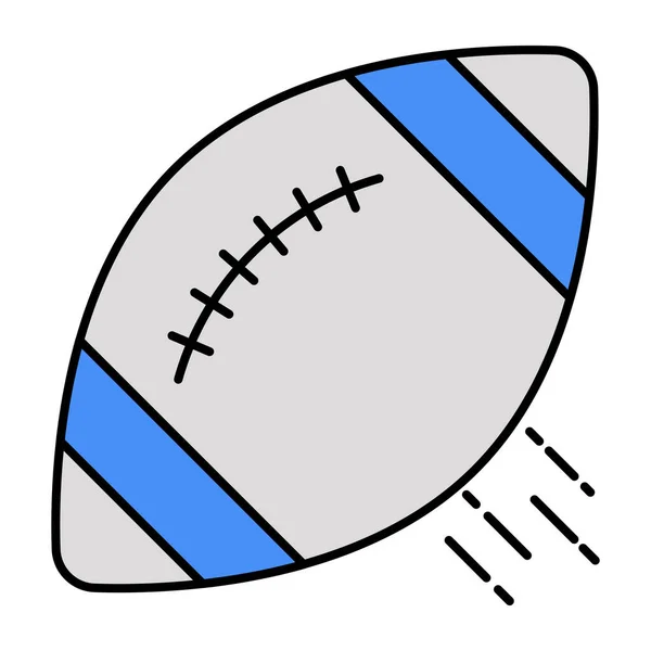 Icono Del Fútbol Americano Diseño Plano Rugby — Archivo Imágenes Vectoriales