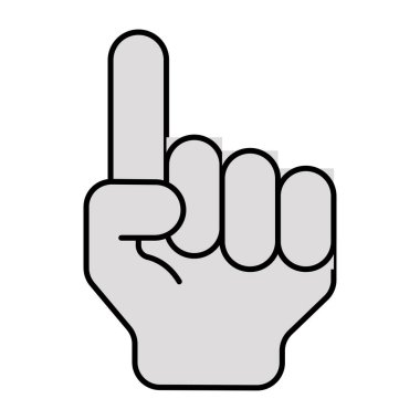Parmak göstermenin kavramsal düz tasarım simgesi