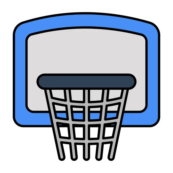 Basketball Hoop Icon Editable Style — Stock Vector