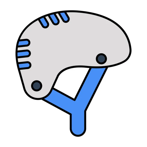 Значок Спортивного Шлема Плоском Дизайне — стоковый вектор