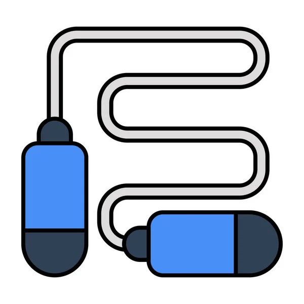 Eine Flache Design Ikone Des Seilspringens — Stockvektor