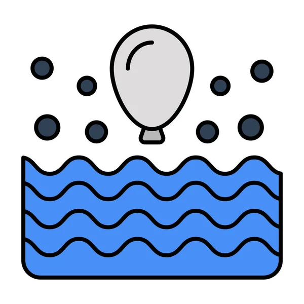 Icône Conception Créative Ballon Eau — Image vectorielle