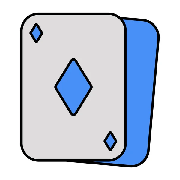 Design Plat Cartes Poker Icône — Image vectorielle