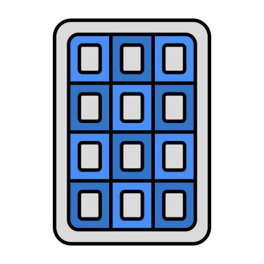 Çikolatanın renkli tasarım simgesi. 