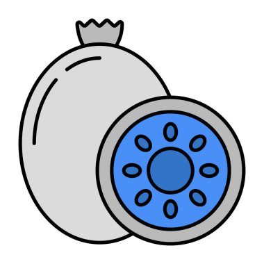 Nar meyvesi simgesi, düz vektör tasarımı