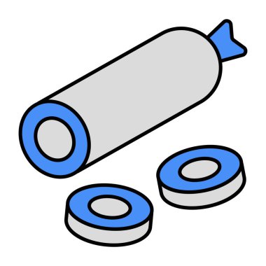 Sosis kesiminin eşsiz tasarım ikonu