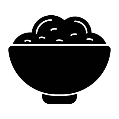 Food bowl icon in trendy design