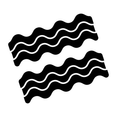 Pastırma vektör tasarımı, katı simge 