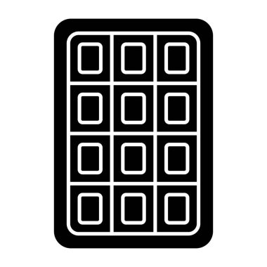 Çikolatanın renkli tasarım simgesi. 