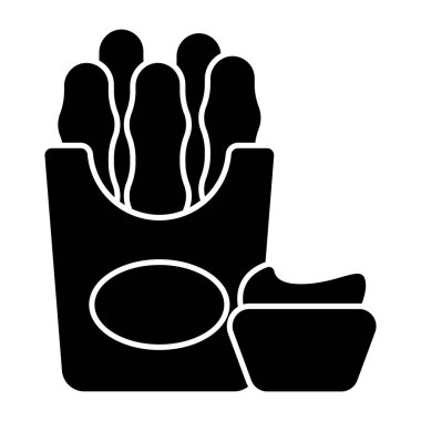 Patates kızartmasının vektör tasarımı