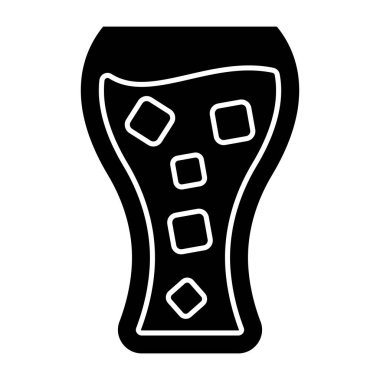 Katı bir köpüklü içecek tasarımı simgesi  