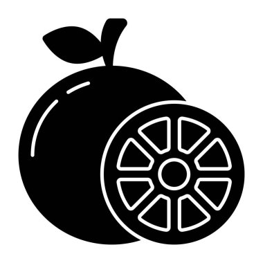 Turuncunun katı tasarım simgesi 