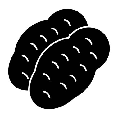 Patatesin yaratıcı tasarım simgesi 