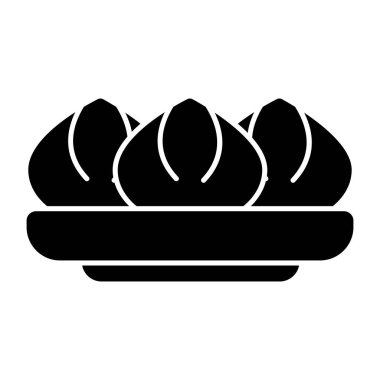 Hamur köftesinin katı tasarım simgesi