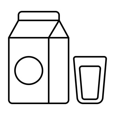 A unique design icon of milk pack 