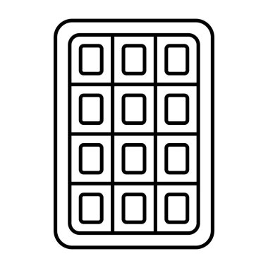 Çikolatanın renkli tasarım simgesi. 