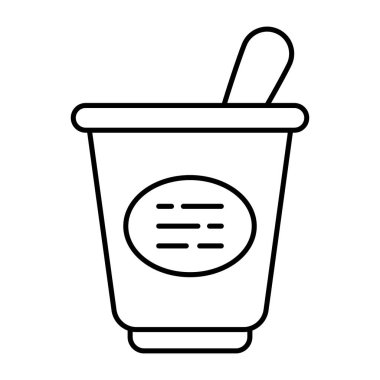 Düzenlenebilir bir paket içecek tasarımı simgesi 