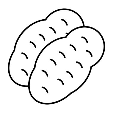 Patatesin yaratıcı tasarım simgesi 