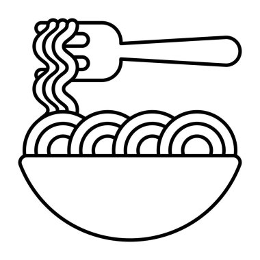 A yummy icon of noodles bowl