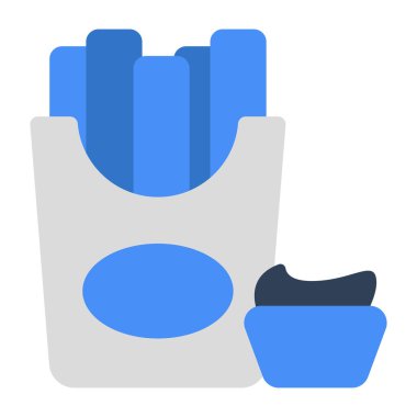 Patates kızartmasının vektör tasarımı