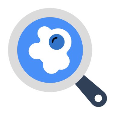 Düz dizayn edilmiş yumurta ikonu.