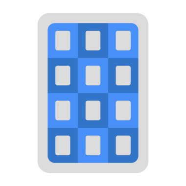 Çikolatanın renkli tasarım simgesi. 