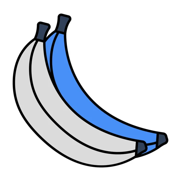 Икона Плоского Дизайна Банана — стоковый вектор