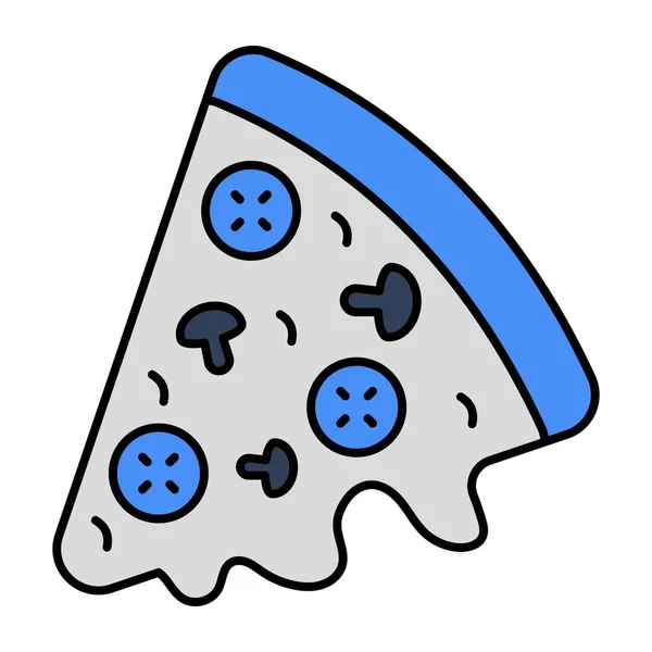Editable Design Icon Pizza Slice — Stock Vector