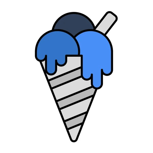 Значок Мороженым Редактируемый Вектор — стоковый вектор