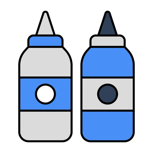 Moderne Design Ikone Der Ketchup Flaschen — Stockvektor