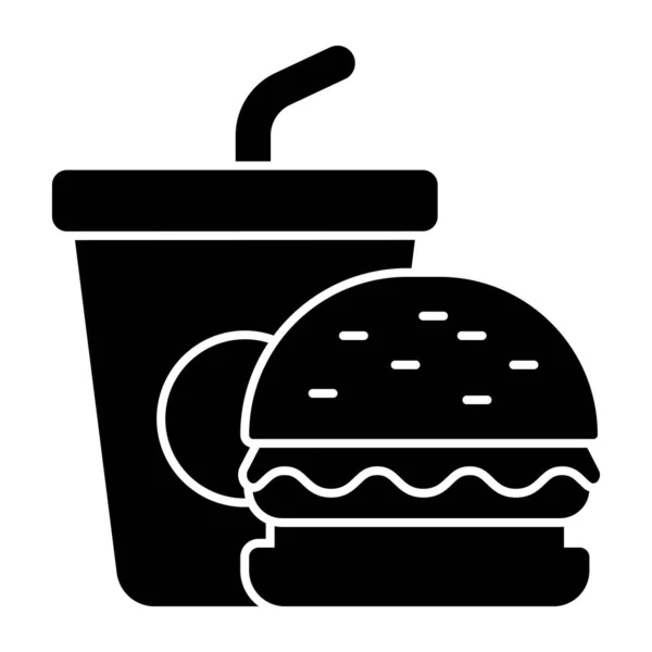 Moderne Design Ikone Des Fast Food — Stockvektor