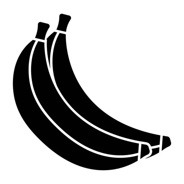 Твердая Икона Дизайна Банана — стоковый вектор