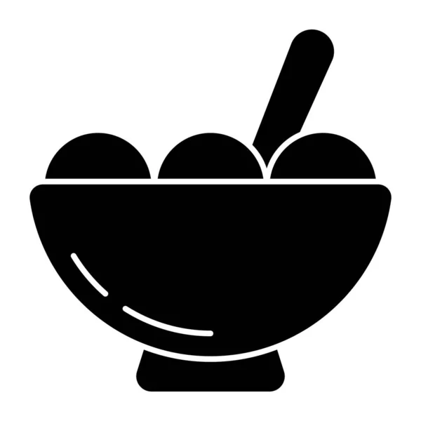 Food Bowl Icon Trendy Design — Stock Vector