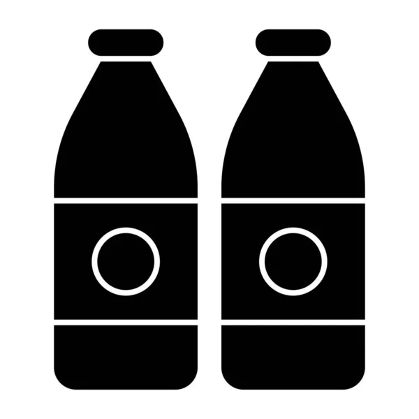 Icon Design Milk Bottles — Stock Vector