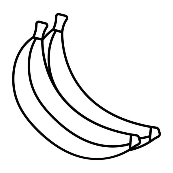 Une Icône Design Linéaire Banane — Image vectorielle