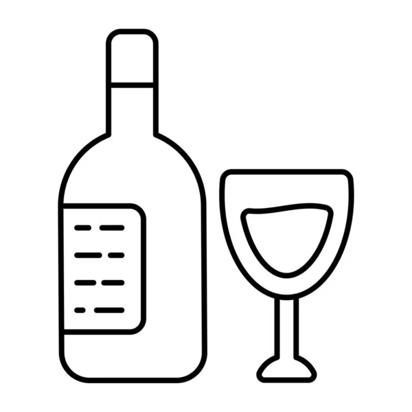 Moderne Design Ikone Der Weinflasche — Stockvektor