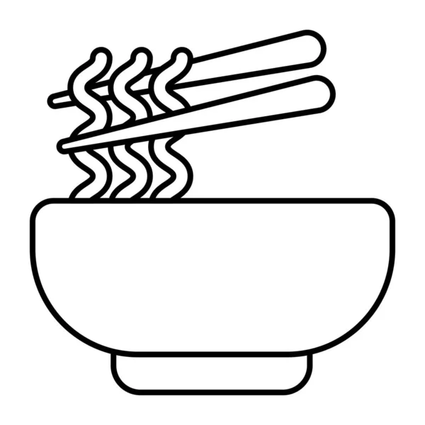 Yummy Icon Noodles Bowl — Stock Vector