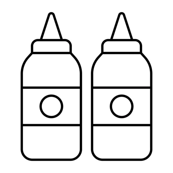 Icône Design Moderne Bouteilles Ketchup — Image vectorielle