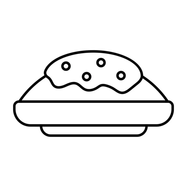 Вкусная Икона Пищевой Тарелки — стоковый вектор