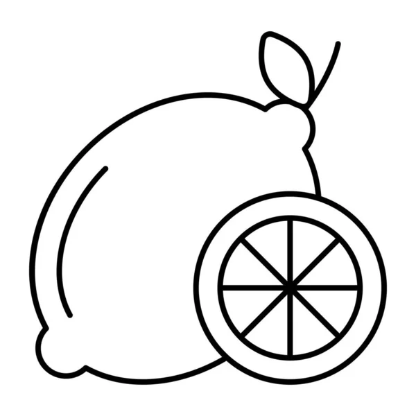 レモンのモダンなデザインのアイコン — ストックベクタ